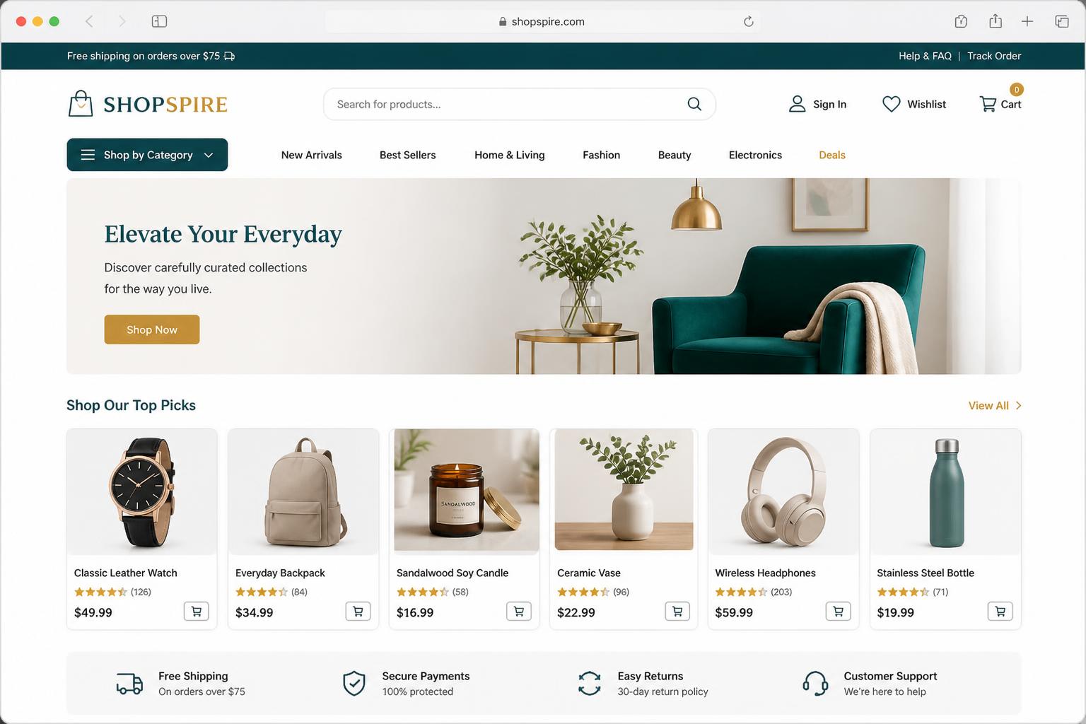 Website Design example 2